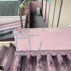 屋根棟木交換・塗装工事